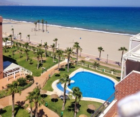 2 bedrooms appartement at Roquetas de Mar 10 m away from the beach with sea view shared pool and furnished terrace